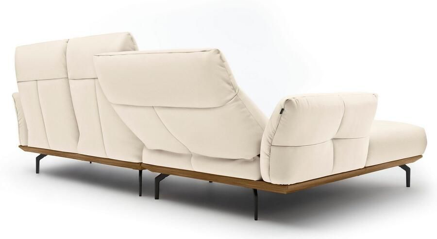 OTTO Creation BY ROLF BENZ Hoekbank Hs.460 Sokkel in walnotenhout onderstel in umbra grijs breedte 298 cm - Foto 8