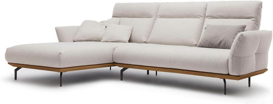 OTTO Creation BY ROLF BENZ Hoekbank Hs.460 Sokkel in walnotenhout onderstel in umbra grijs breedte 298 cm - Foto 9