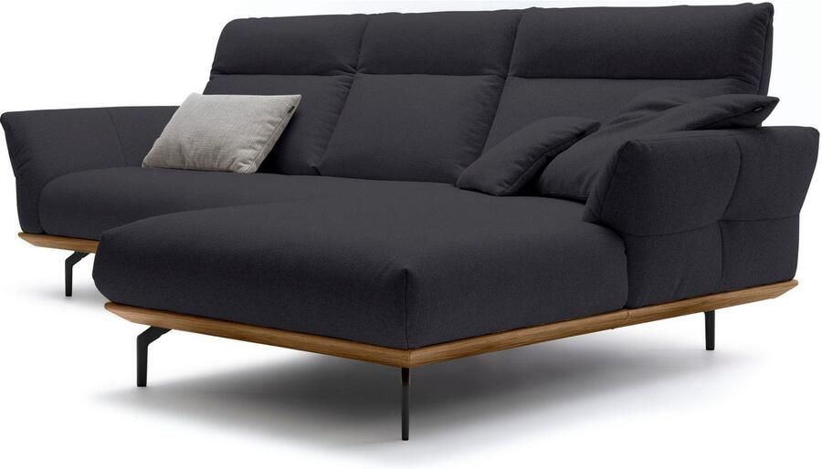 OTTO Creation BY ROLF BENZ Hoekbank Hs.460 Sokkel in walnotenhout onderstel in umbra grijs breedte 298 cm - Foto 6