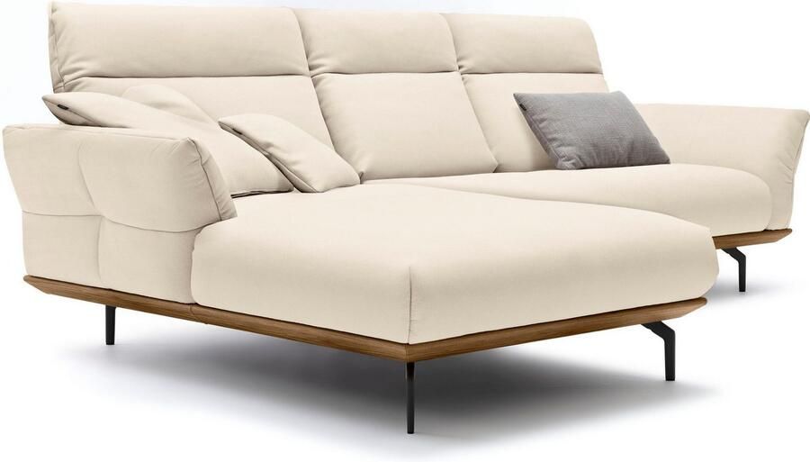 OTTO Creation BY ROLF BENZ Hoekbank Hs.460 Sokkel in walnotenhout onderstel in umbra grijs breedte 298 cm - Foto 6