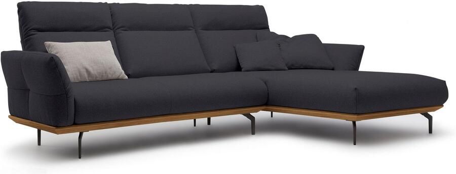 OTTO Creation BY ROLF BENZ Hoekbank Hs.460 Sokkel in walnotenhout onderstel in umbra grijs breedte 298 cm - Foto 10