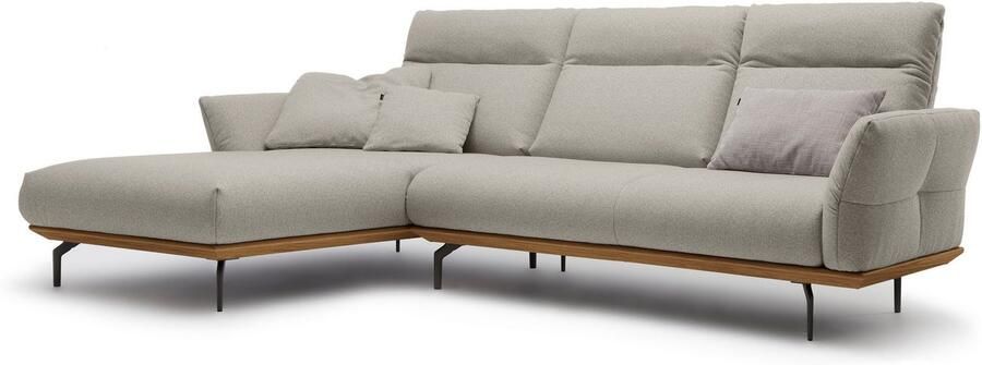 OTTO Creation BY ROLF BENZ Hoekbank Hs.460 Sokkel in walnotenhout onderstel in umbra grijs breedte 298 cm - Foto 9