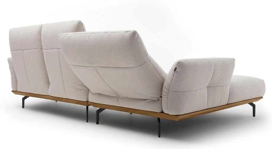 OTTO Creation BY ROLF BENZ Hoekbank Hs.460 Sokkel in walnotenhout onderstel in umbra grijs breedte 298 cm - Foto 7