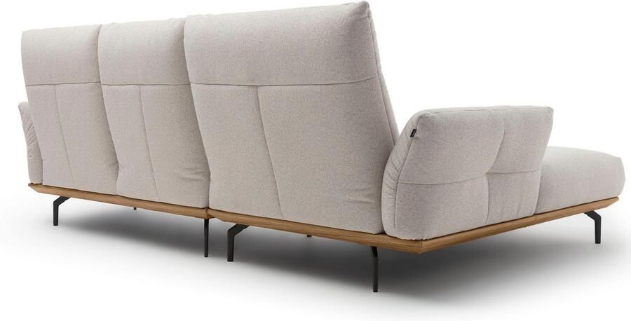 OTTO Creation BY ROLF BENZ Hoekbank Hs.460 Sokkel in walnotenhout onderstel in umbra grijs breedte 298 cm - Foto 8