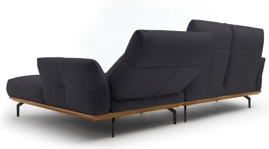 OTTO Creation BY ROLF BENZ Hoekbank Hs.460 Sokkel in walnotenhout onderstel in umbra grijs breedte 298 cm - Foto 8