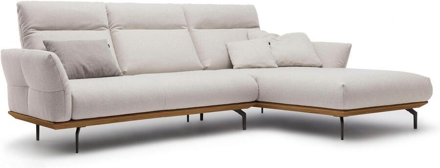 OTTO Creation BY ROLF BENZ Hoekbank Hs.460 Sokkel in walnotenhout onderstel in umbra grijs breedte 298 cm - Foto 9