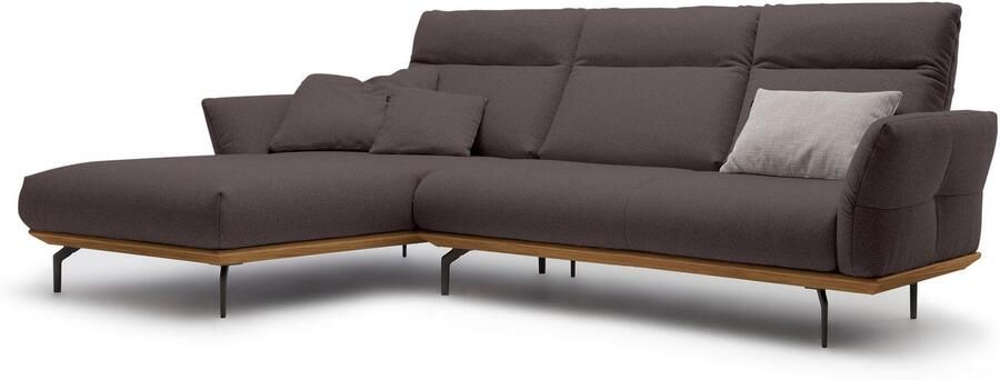 OTTO Creation BY ROLF BENZ Hoekbank Hs.460 Sokkel in walnotenhout onderstel in umbra grijs breedte 298 cm - Foto 10