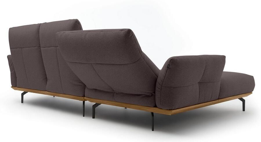 OTTO Creation BY ROLF BENZ Hoekbank Hs.460 Sokkel in walnotenhout onderstel in umbra grijs breedte 298 cm - Foto 8