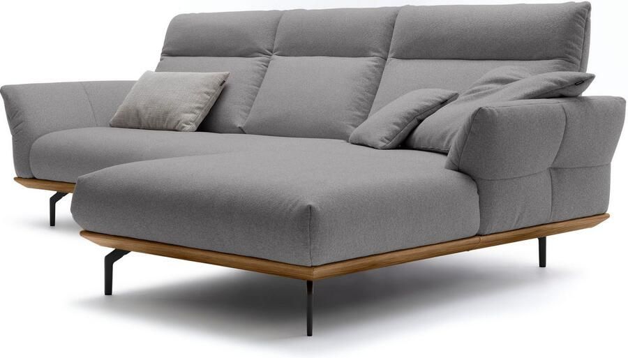 OTTO Creation BY ROLF BENZ Hoekbank Hs.460 Sokkel in walnotenhout onderstel in umbra grijs breedte 298 cm - Foto 5