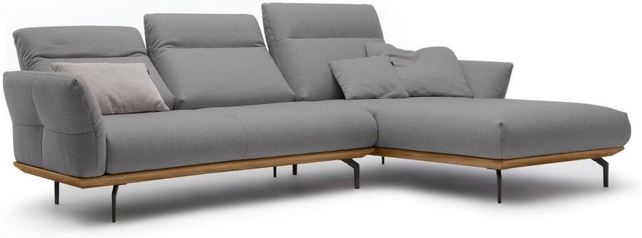 OTTO Creation BY ROLF BENZ Hoekbank Hs.460 Sokkel in walnotenhout onderstel in umbra grijs breedte 298 cm - Foto 10