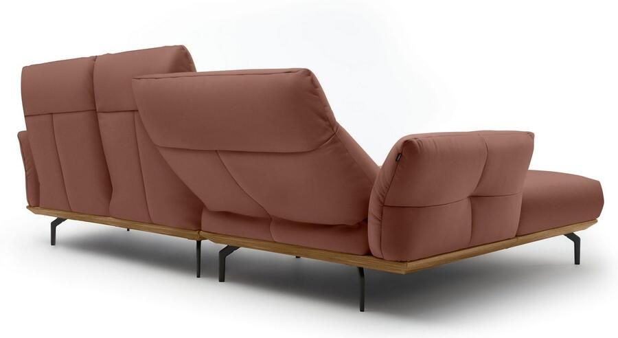 OTTO Creation BY ROLF BENZ Hoekbank Hs.460 Sokkel in walnotenhout onderstel in umbra grijs breedte 298 cm - Foto 7