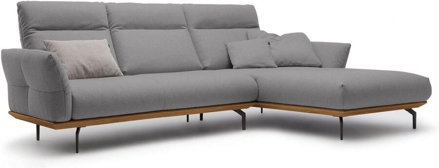 OTTO Creation BY ROLF BENZ Hoekbank Hs.460 Sokkel in walnotenhout onderstel in umbra grijs breedte 298 cm - Foto 9