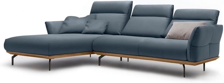 OTTO Creation BY ROLF BENZ Hoekbank Hs.460 Sokkel in walnotenhout onderstel in umbra grijs breedte 298 cm - Foto 9