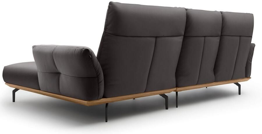 OTTO Creation BY ROLF BENZ Hoekbank Hs.460 Sokkel in walnotenhout onderstel in umbra grijs breedte 298 cm - Foto 9