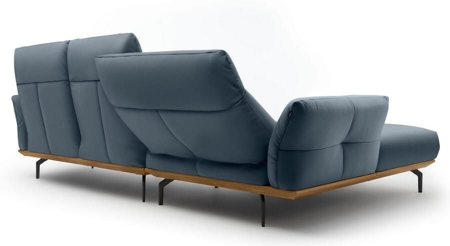 OTTO Creation BY ROLF BENZ Hoekbank Hs.460 Sokkel in walnotenhout onderstel in umbra grijs breedte 298 cm - Foto 7