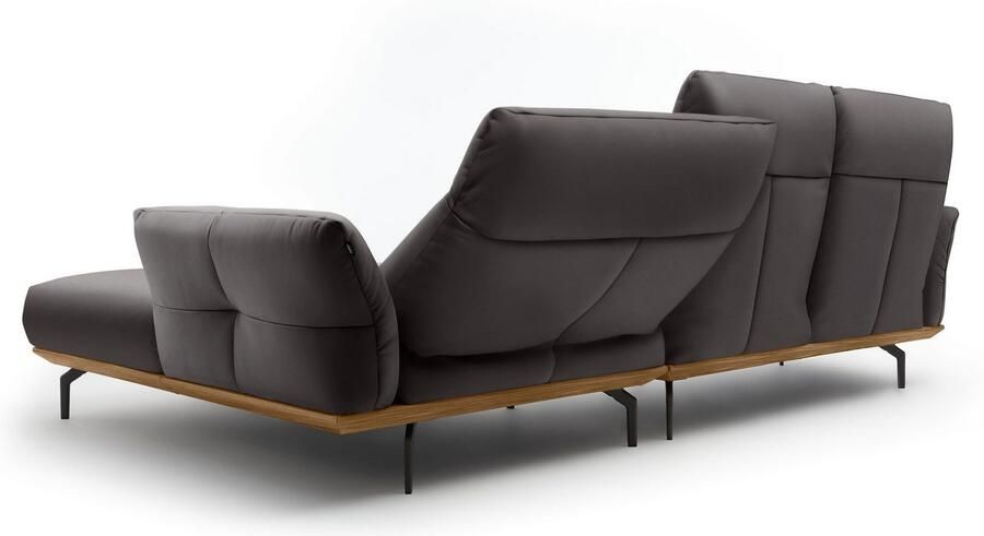 OTTO Creation BY ROLF BENZ Hoekbank Hs.460 Sokkel in walnotenhout onderstel in umbra grijs breedte 298 cm - Foto 8