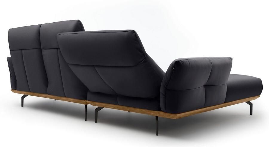 OTTO Creation BY ROLF BENZ Hoekbank Hs.460 Sokkel in walnotenhout onderstel in umbra grijs breedte 298 cm - Foto 7