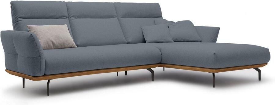 OTTO Creation BY ROLF BENZ Hoekbank Hs.460 Sokkel in walnotenhout onderstel in umbra grijs breedte 298 cm - Foto 9