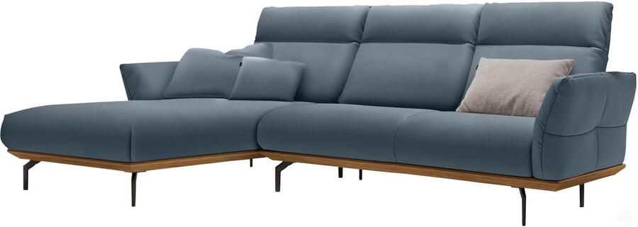 OTTO Creation BY ROLF BENZ Hoekbank Hs.460 Sokkel in walnotenhout onderstel in umbra grijs breedte 298 cm - Foto 10