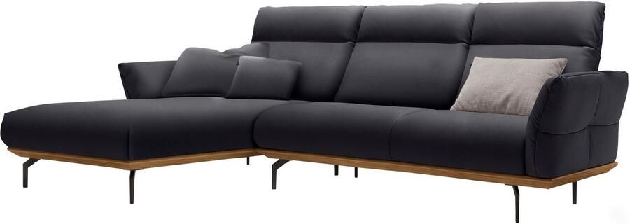 OTTO Creation BY ROLF BENZ Hoekbank Hs.460 Sokkel in walnotenhout onderstel in umbra grijs breedte 298 cm - Foto 10