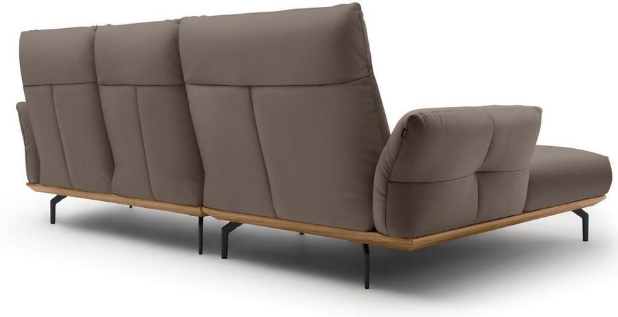 OTTO Creation BY ROLF BENZ Hoekbank Hs.460 Sokkel in walnotenhout onderstel in umbra grijs breedte 298 cm - Foto 8