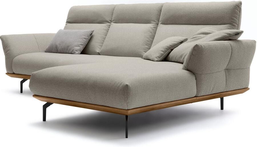 OTTO Creation BY ROLF BENZ Hoekbank Hs.460 Sokkel in walnotenhout onderstel in umbra grijs breedte 298 cm - Foto 6