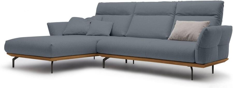 OTTO Creation BY ROLF BENZ Hoekbank Hs.460 Sokkel in walnotenhout onderstel in umbra grijs breedte 298 cm - Foto 9