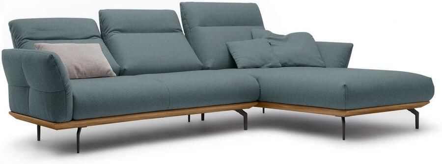 OTTO Creation BY ROLF BENZ Hoekbank Hs.460 Sokkel in walnotenhout onderstel in umbra grijs breedte 298 cm - Foto 10