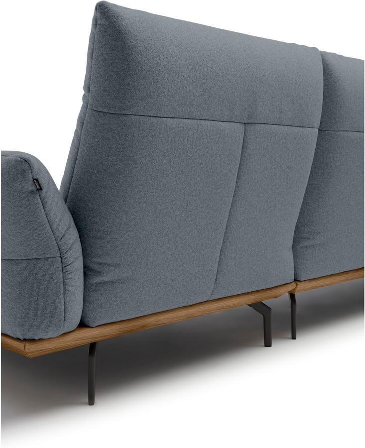 OTTO Creation BY ROLF BENZ Hoekbank Hs.460 Sokkel in walnotenhout onderstel in umbra grijs breedte 338 cm