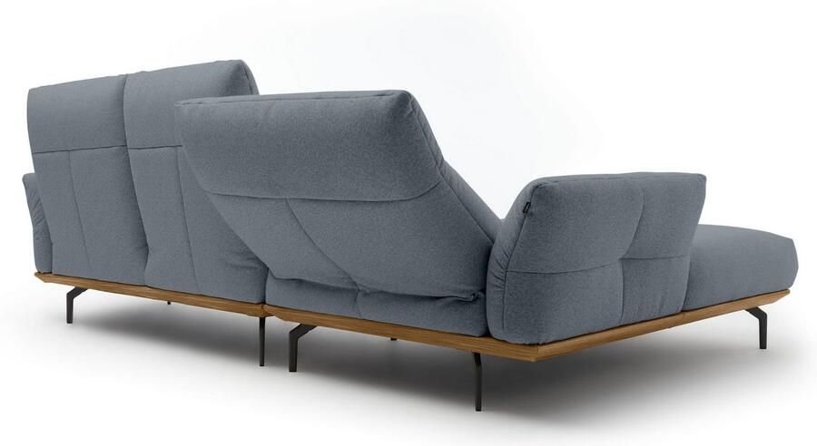 OTTO Creation BY ROLF BENZ Hoekbank Hs.460 Sokkel in walnotenhout onderstel in umbra grijs breedte 298 cm - Foto 7