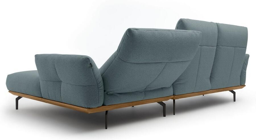 OTTO Creation BY ROLF BENZ Hoekbank Hs.460 Sokkel in walnotenhout onderstel in umbra grijs breedte 298 cm - Foto 7