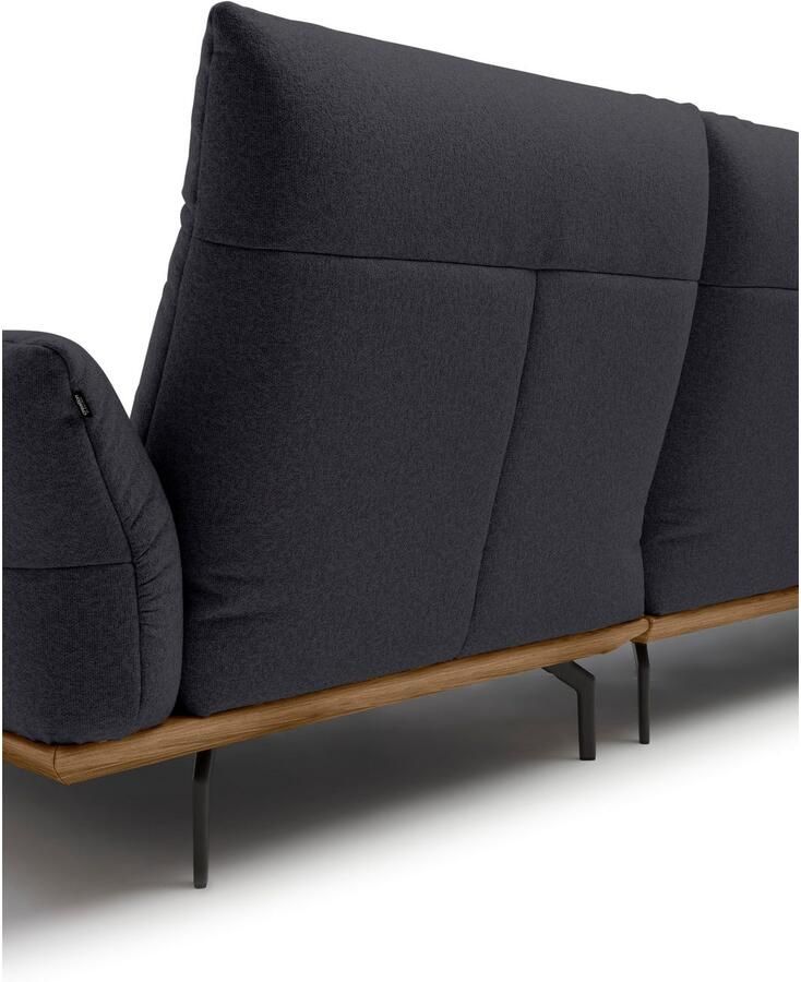 OTTO Creation BY ROLF BENZ Hoekbank Hs.460 Sokkel in walnotenhout onderstel in umbra grijs breedte 298 cm