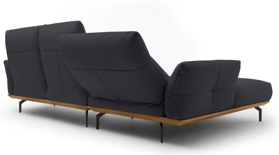 OTTO Creation BY ROLF BENZ Hoekbank Hs.460 Sokkel in walnotenhout onderstel in umbra grijs breedte 298 cm - Foto 7