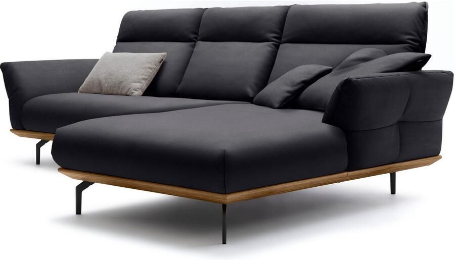 OTTO Creation BY ROLF BENZ Hoekbank Hs.460 Sokkel in walnotenhout onderstel in umbra grijs breedte 298 cm - Foto 6