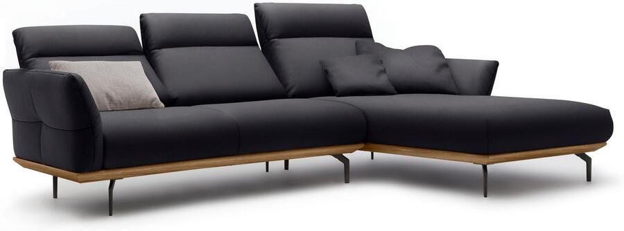 OTTO Creation BY ROLF BENZ Hoekbank Hs.460 Sokkel in walnotenhout onderstel in umbra grijs breedte 298 cm - Foto 10