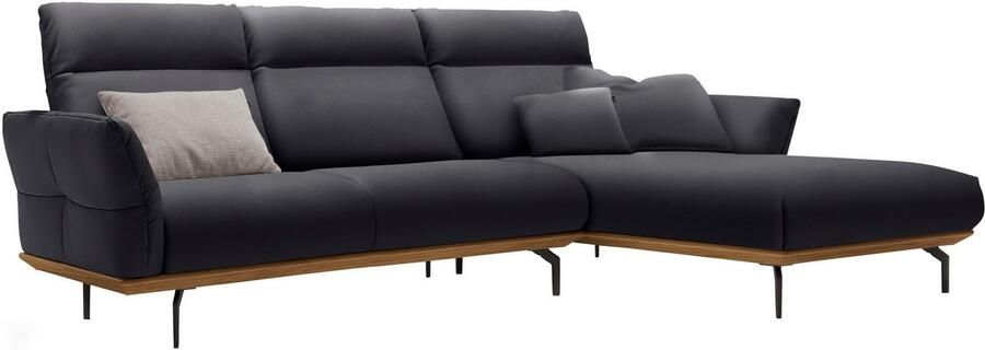 OTTO Creation BY ROLF BENZ Hoekbank Hs.460 Sokkel in walnotenhout onderstel in umbra grijs breedte 298 cm - Foto 11