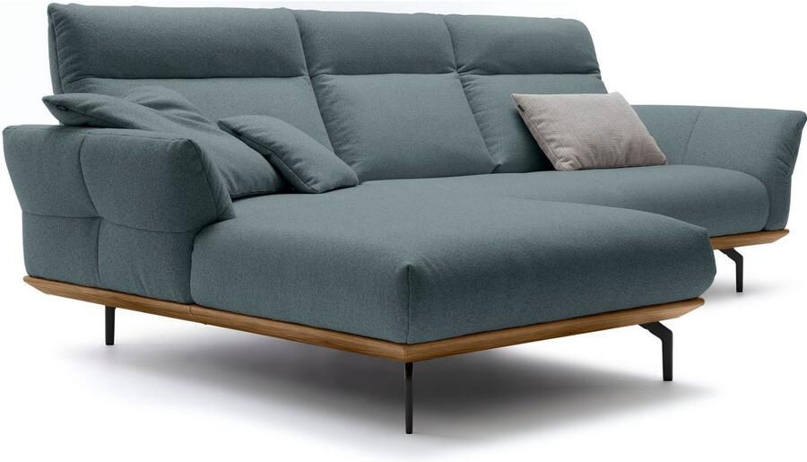 OTTO Creation BY ROLF BENZ Hoekbank Hs.460 Sokkel in walnotenhout onderstel in umbra grijs breedte 298 cm - Foto 5