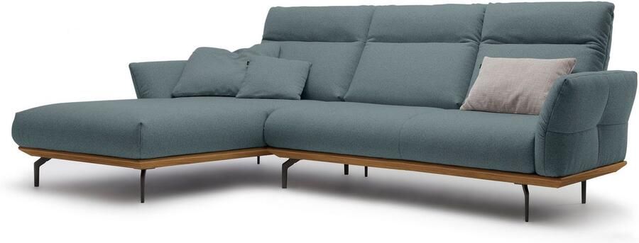 OTTO Creation BY ROLF BENZ Hoekbank Hs.460 Sokkel in walnotenhout onderstel in umbra grijs breedte 298 cm - Foto 9