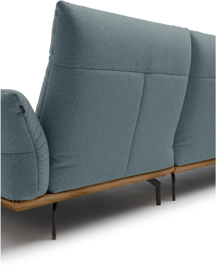 OTTO Creation BY ROLF BENZ Hoekbank Hs.460 Sokkel in walnotenhout onderstel in umbra grijs breedte 298 cm