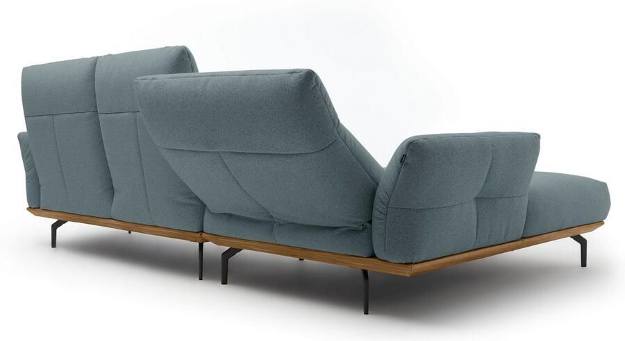 OTTO Creation BY ROLF BENZ Hoekbank Hs.460 Sokkel in walnotenhout onderstel in umbra grijs breedte 298 cm - Foto 7