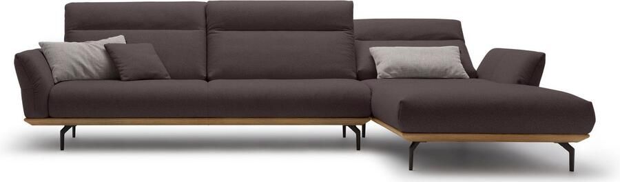 OTTO Creation BY ROLF BENZ Hoekbank Hs.460 Sokkel in walnotenhout onderstel in umbra grijs breedte 338 cm - Foto 12