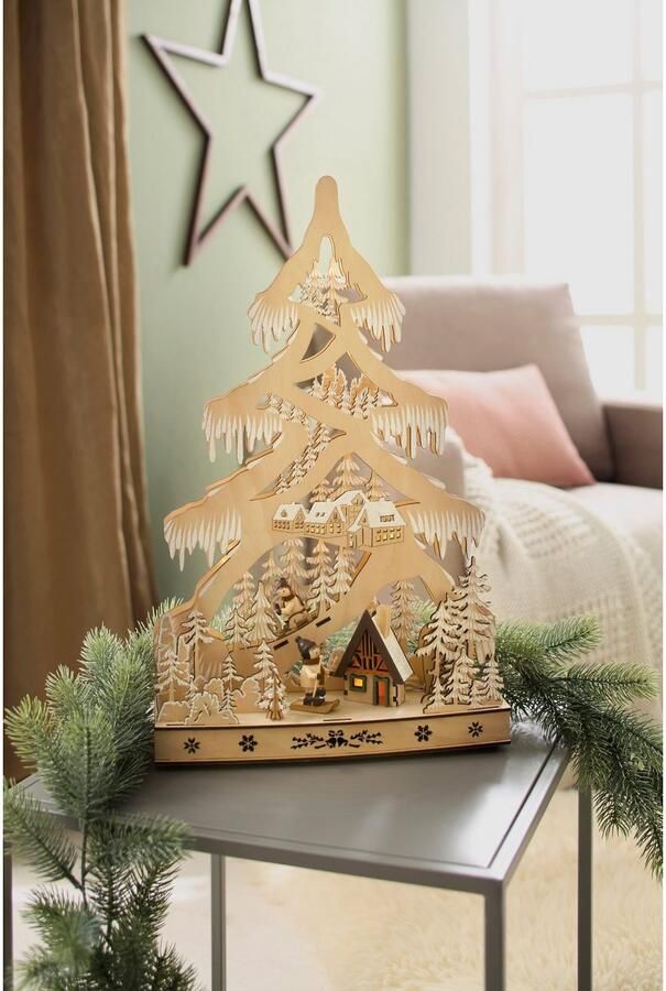 OTTO Deco-boom Kerstdecoratie sneeuwlandschap met LED-verlichting - Foto 4