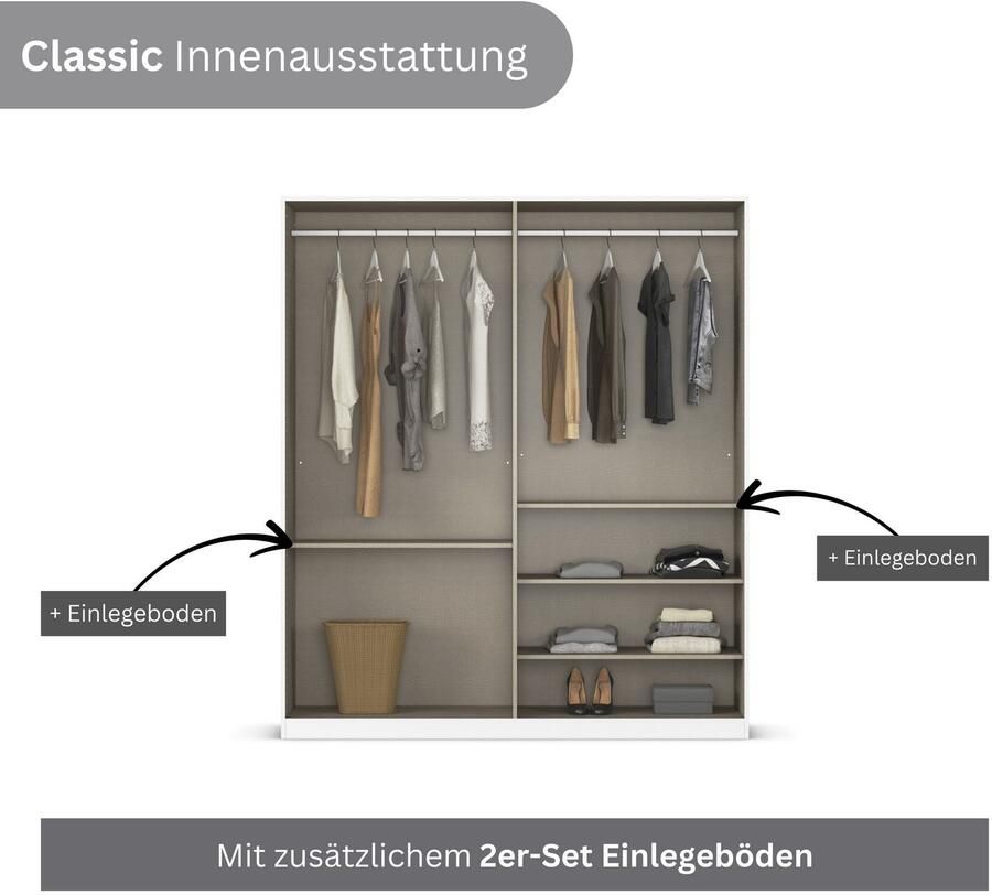 OTTO Draaideurkast Ferris kast breedte 2 10 m bestseller slaapkamerkast Kledingkast met spiegel in de uitvoeringen BASIC CLASSIC PREMIUM - Foto 16