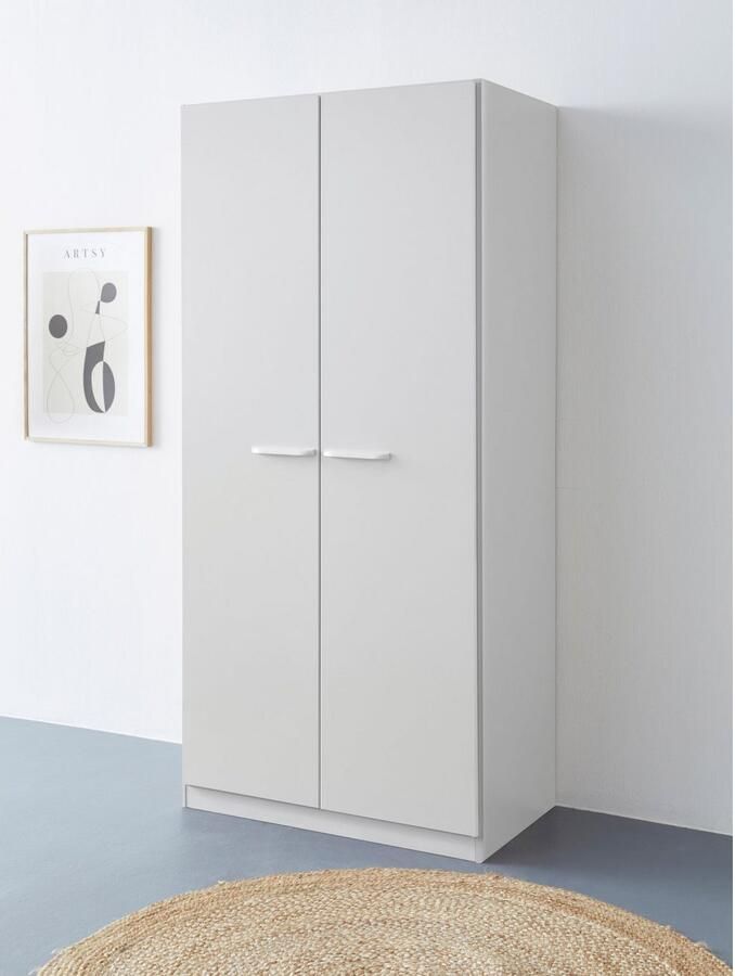 OTTO Draaideurkast Kledingkast VANDOR in drie breedtes hoogte 197 cm grepen in grijs metallic made in germany - Foto 8