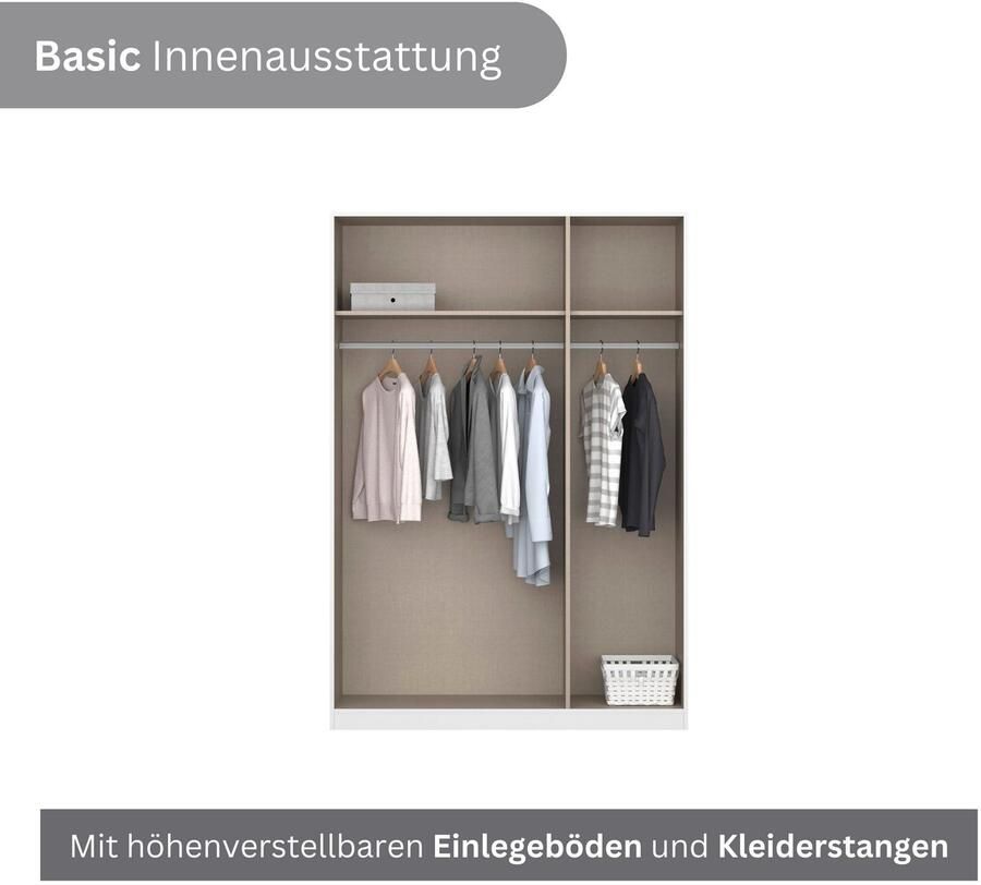 OTTO Draaideurkast Slaapkamerkast BESTSELLER kledingkast kast garderobe FERRIS Kledingkast met spiegel in de uitvoeringen BASIC CLASSIC PREMIUM - Foto 14