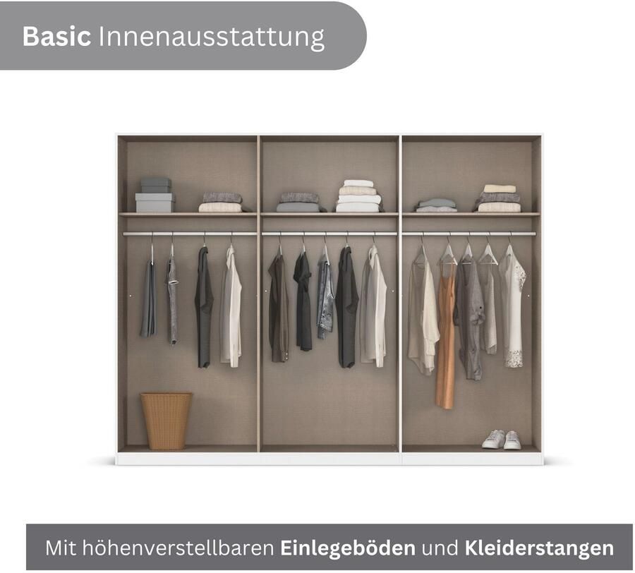 OTTO Draaideurkast Slaapkamerkast BESTSELLER kledingkast kast garderobe FERRIS Kledingkast met spiegel in de uitvoeringen BASIC CLASSIC PREMIUM - Foto 14