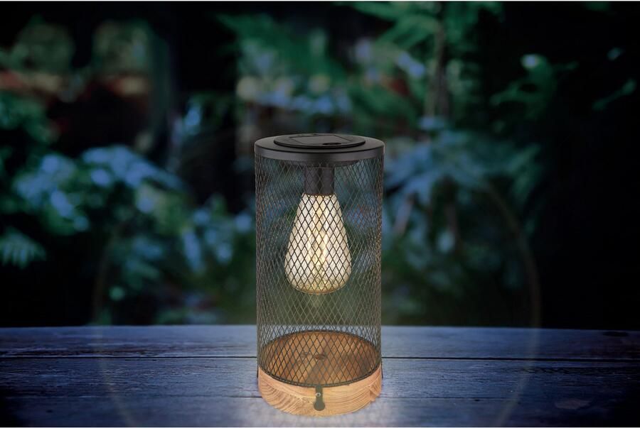 OTTO Globo Lightning Led-solarlamp Zonne-energie Drukschakelaar IP44 ø: 120mm H: 255mm (1 stuk) - Foto 4