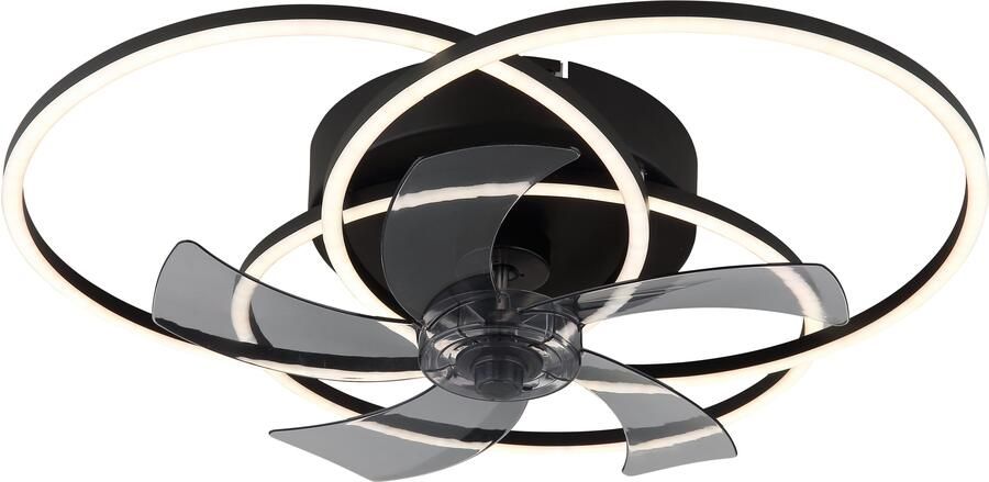 OTTO Globo Lightning Plafondlamp Alia Plafondventilator metaal zwart mat LED (1 stuk) - Foto 2