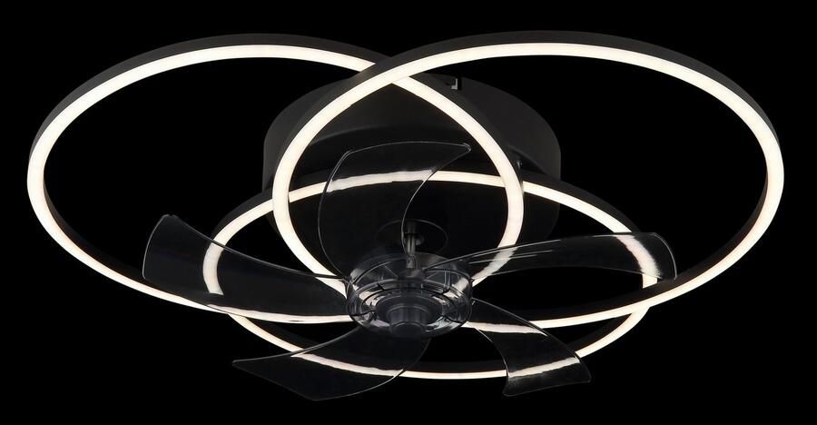 OTTO Globo Lightning Plafondlamp Alia Plafondventilator metaal zwart mat LED (1 stuk)