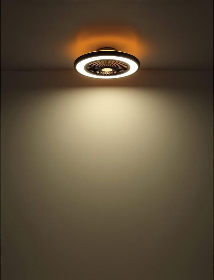 OTTO Globo Lightning Plafondlamp BLIZZAK Plafondventilator metaal zwart mat LED (1 stuk) - Foto 2